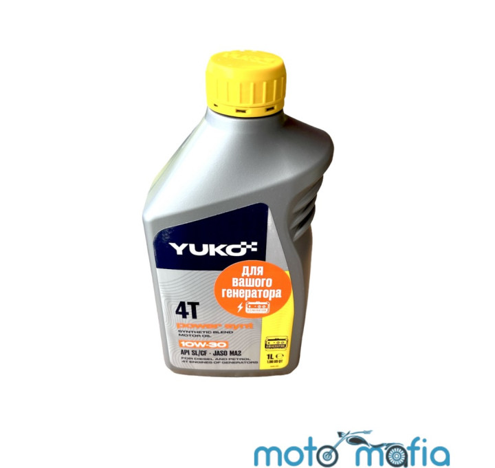 Масло YUKO POWER SYNT 10W-30 4T для генераторов.(1 литр)