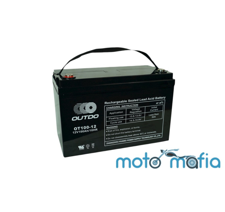 Аккумулятор тяговый 12V100A "OUTDO".(ОТ 100-12)