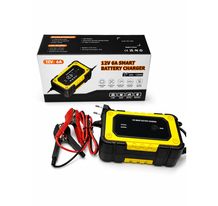 Зарядное устройство для аккумуляторов Smart Charger 12V 6A.