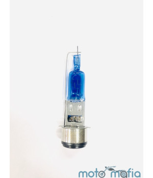 Лампа фары BA20D 12V 35/35W китаец, синяя (блистер)