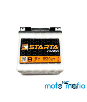 Аккумулятор 12V9A сухо заряженный "STARTA" плоская клемма под болт. Производство Украина.