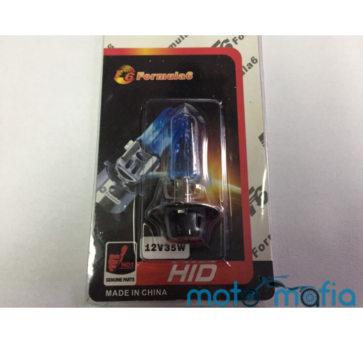 Лампа фары 12V 35/35W 1 ус, синяя (блистер)