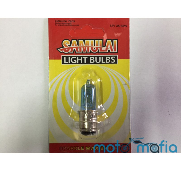 Лампа фары 12V 35/35W "SAMULAI" 1 ус, (блистер)